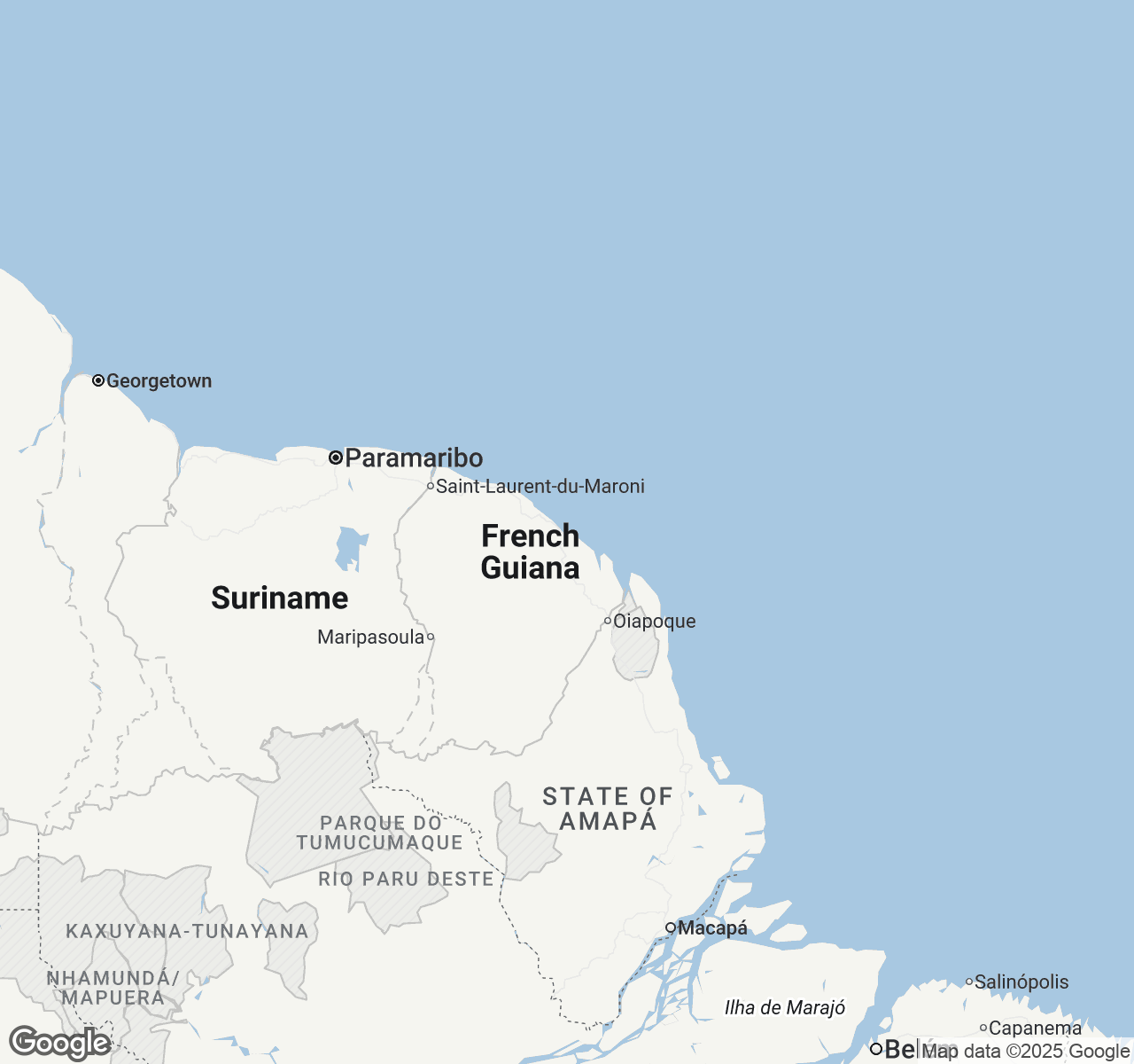 Map of Cayenne